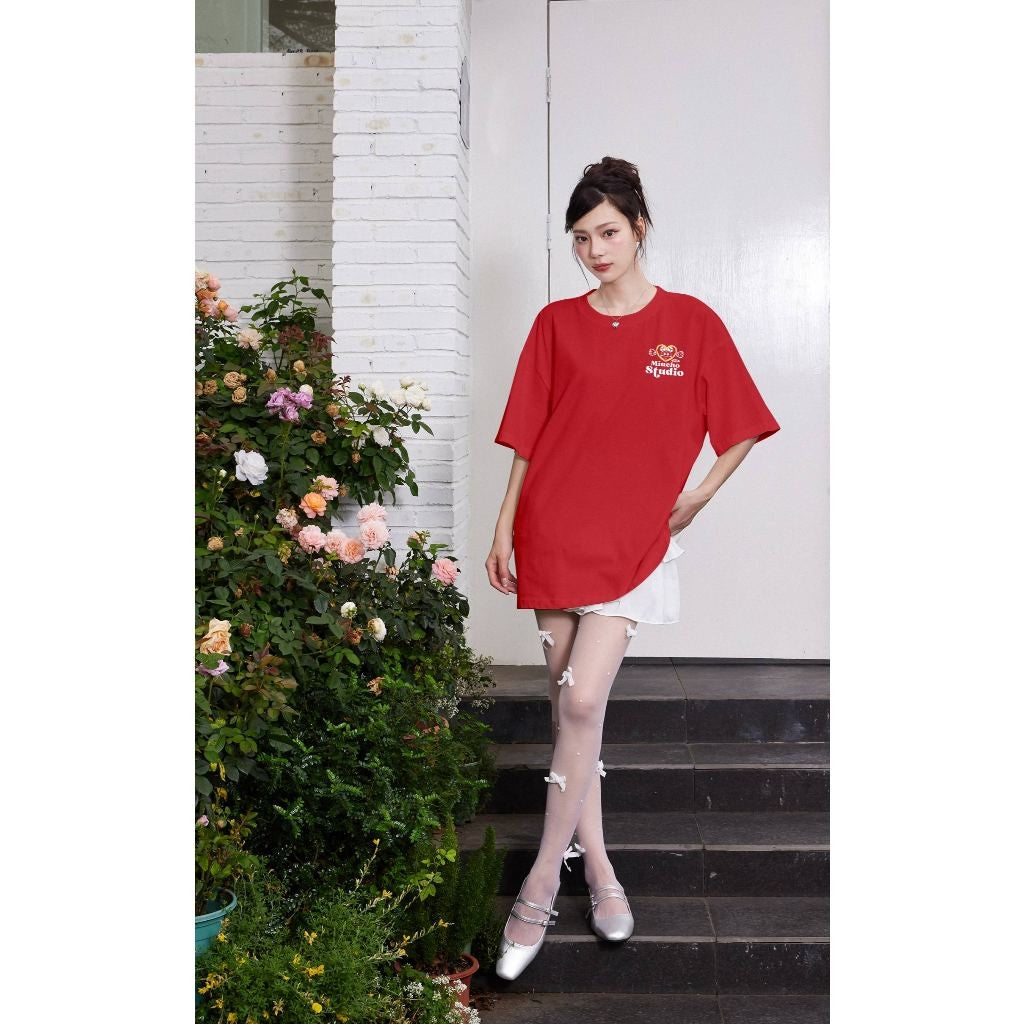 Áo thun tết form rộng thương hiệu nội địa chất vải cotton thoáng mát ATD1739 Miucho in mix