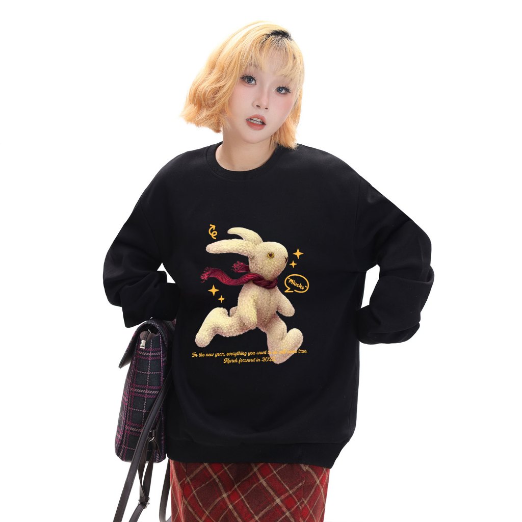 Áo len unisex thương hiệu nội địa STD738 Miucho chân cua in mix